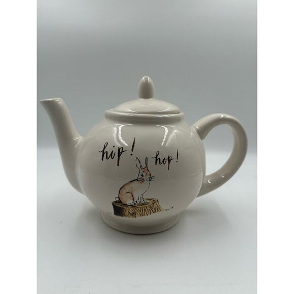 RAE DUNN / HIP!  HOP! / EASTER TEAPOT - Picture 1 of 4